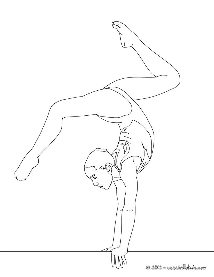 Gymnastics Coloring Page | Download printable coloring pages 