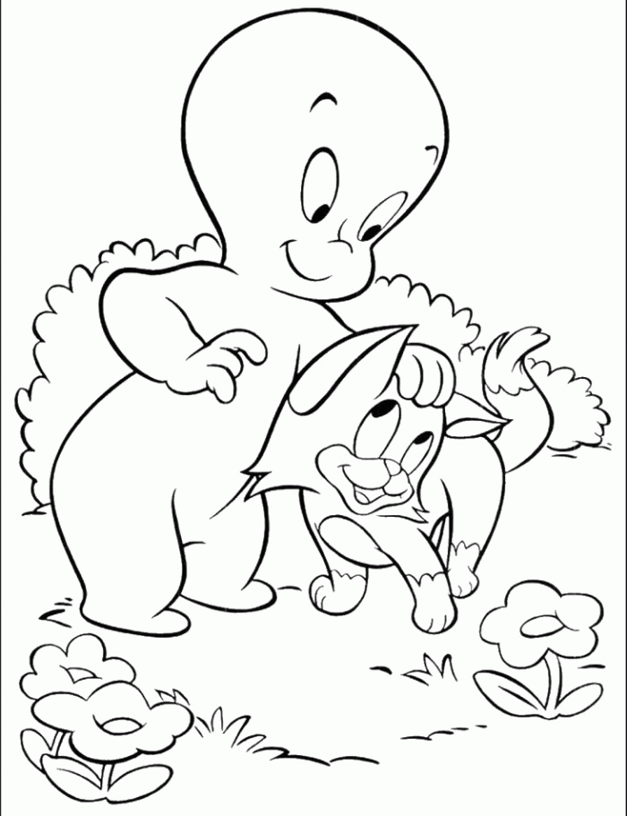 Casper Goes To Candy Land Coloring Pages - Casper Coloring Pages 