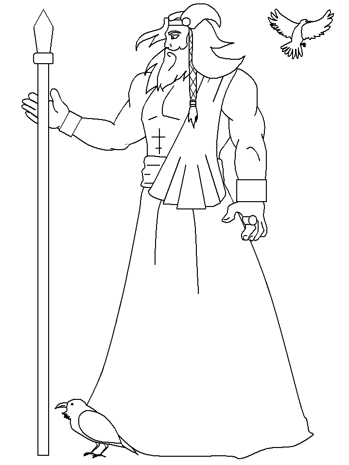 Printable Norway Odin Countries Coloring Pages
