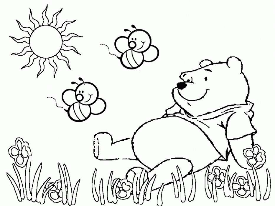Babies Penguin In A Garden Coloring Page | Kids Coloring Page