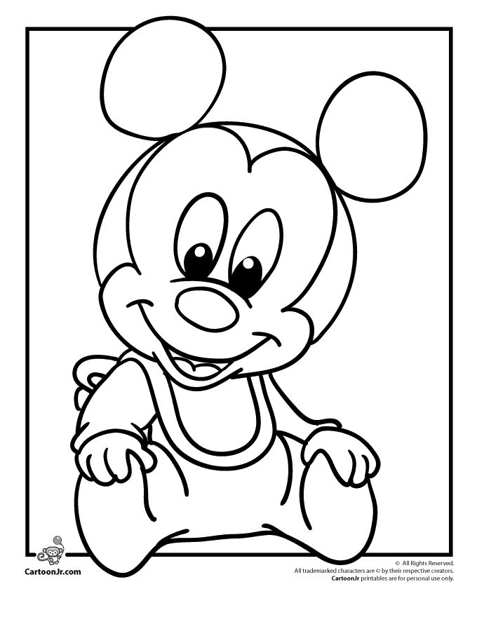Mickey Mouse Disney Babies Coloring Page | Cartoon Jr.