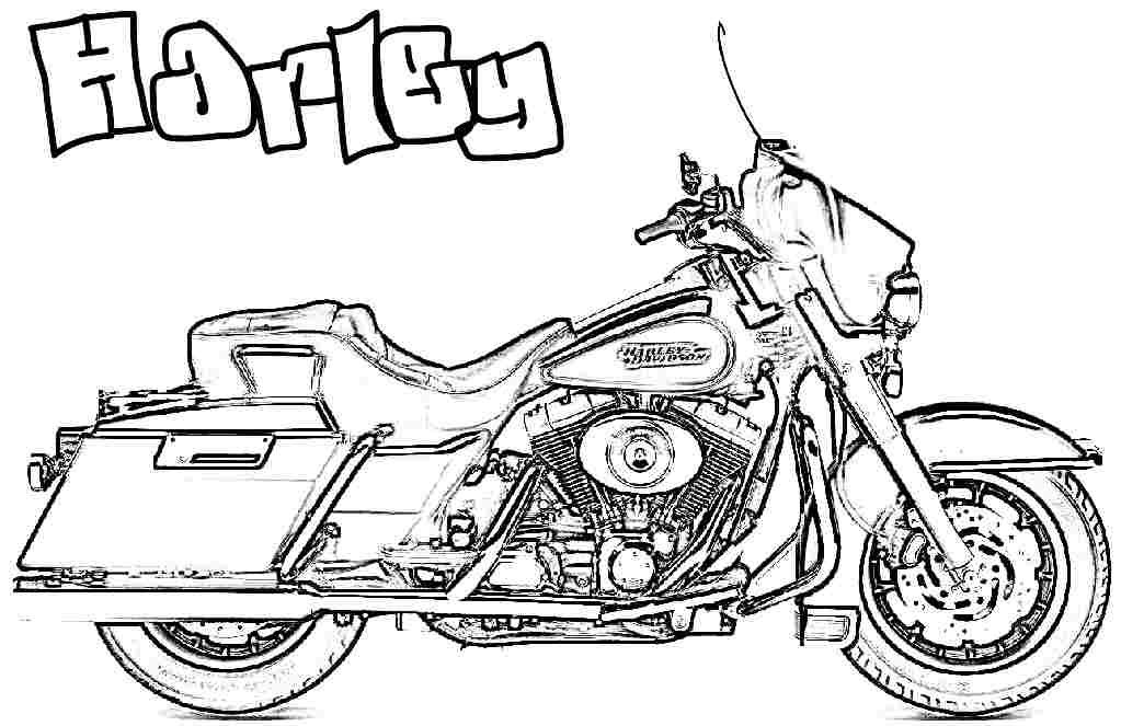 Free Motorcycle Coloring Pages - Coloring Home