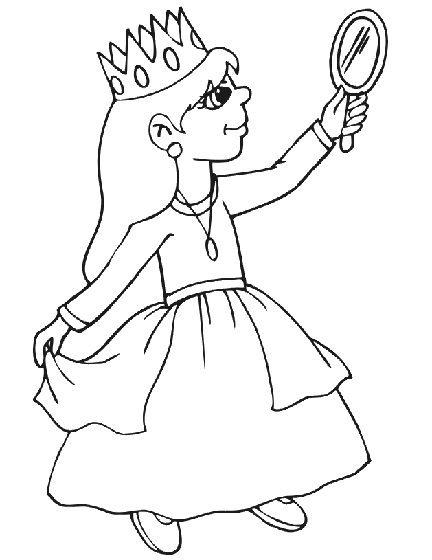 Not Appear When Printed Only The Princess Coloring Page Will Print 