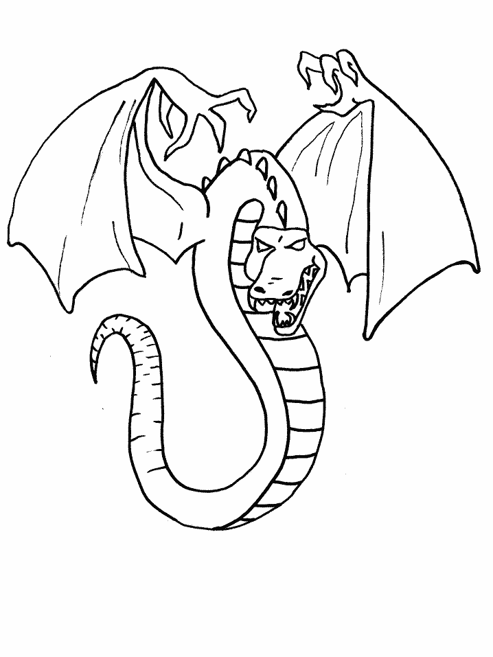 Scary Dragon Pictures Coloring Home