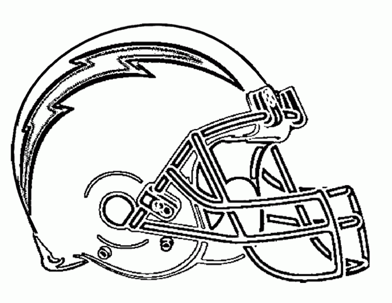 American Football Coloring Pages : Football San Diego Chargers 