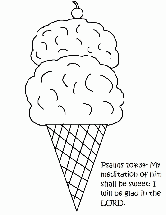 Ice Cream Cone Coloring Page - Coloring Home