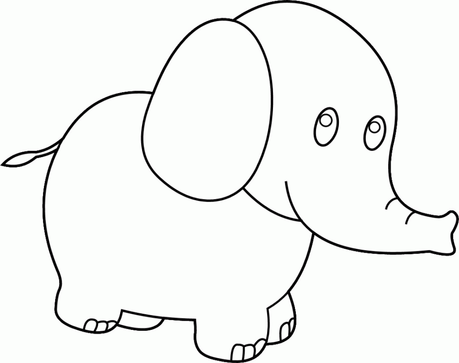 Cute Elephant Coloring Page Clip Art Id 53502 Uncategorized Yoand 