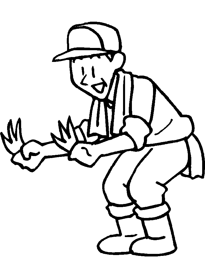 Printable Farmer People Coloring Pages