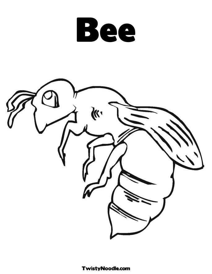 r bee Colouring Pages