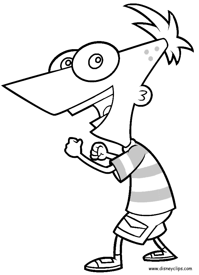 Pages Phineas And Ferb Coloring Book Printable Tattoo Page 2