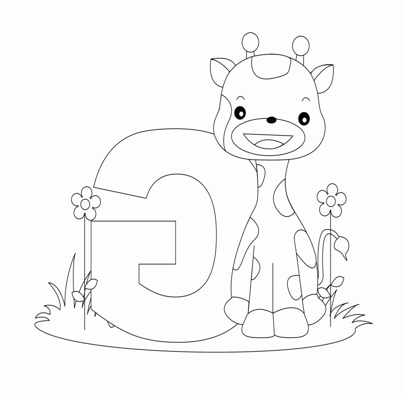 Animal Alphabet Letter G Coloring Pages - Kids Colouring Pages