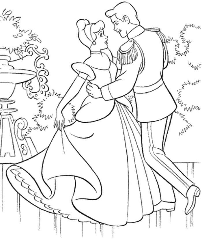 Cinderella Take A Bow Coloring Page - Princess Coloring Pages 