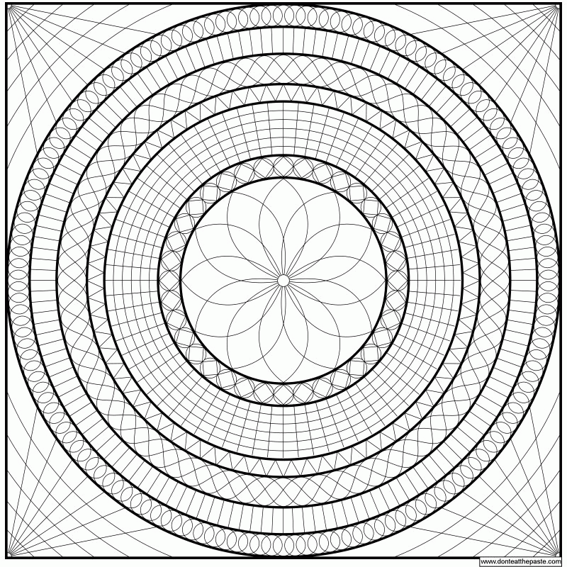 Complex Geometric Coloring Pages