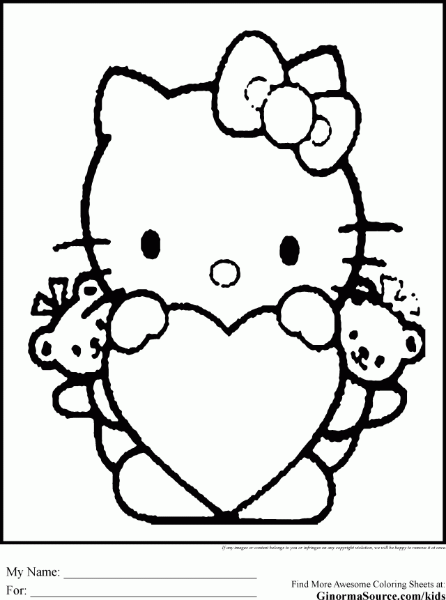 Coloring Pages Hello Kitty Stop Bullying Sports Themed Parties Pi 