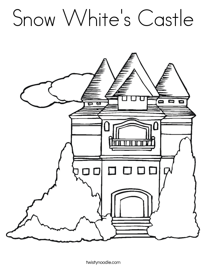 Cinderella's Castle Colouring Pages