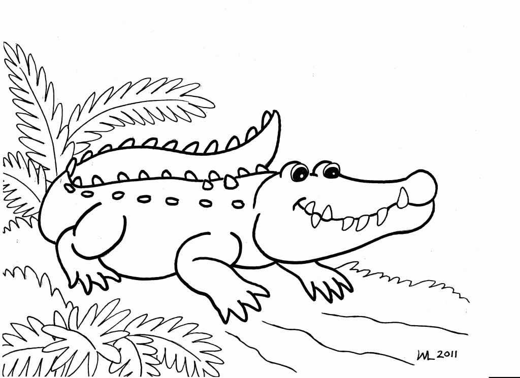 Crocodile Coloring Pages - Free Coloring Pages For KidsFree 