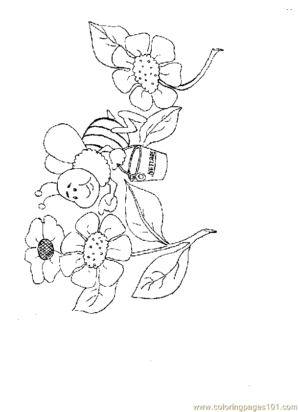 Coloring Pages Bees Coloring Page 009 (Cartoons > Others) - free 