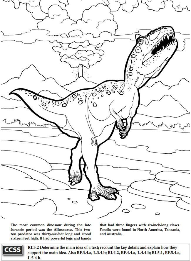 Allosaurus: Dover Publications sample | DINOSAURI / MOSTRI / ROBOT/HA…