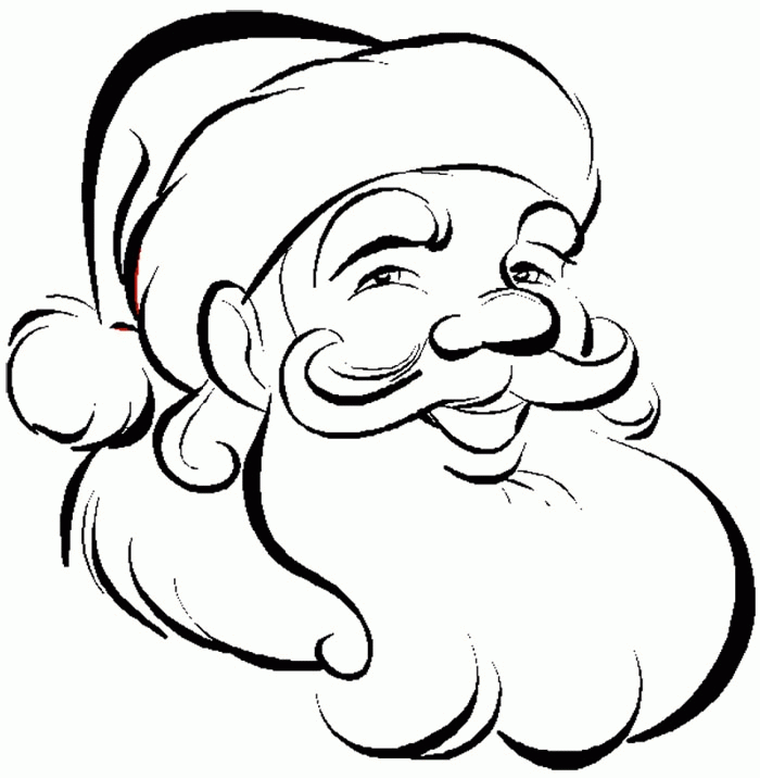 Face Santa Claus Coloring Page : KidsyColoring | Free Online 