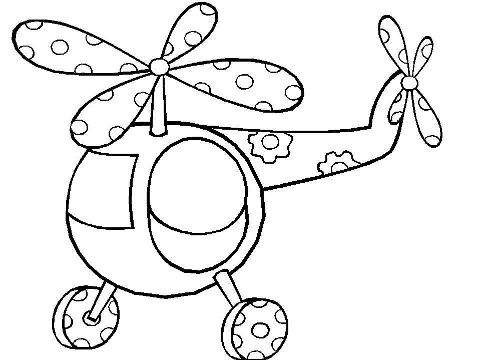 Helicopter Colouring Page