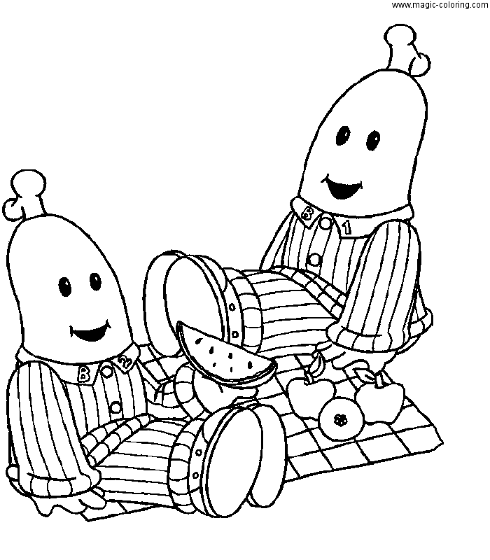 Bananas In Pajamas Coloring Pages - Coloring Home