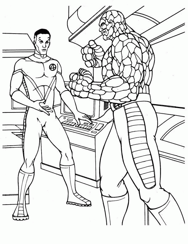 free marvel Fantastic 4 coloring pages for kids | Great Coloring Pages