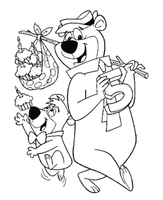 Yogi Bear Coloring Pages - Yogi Bear 1 - Free Printable TV and 