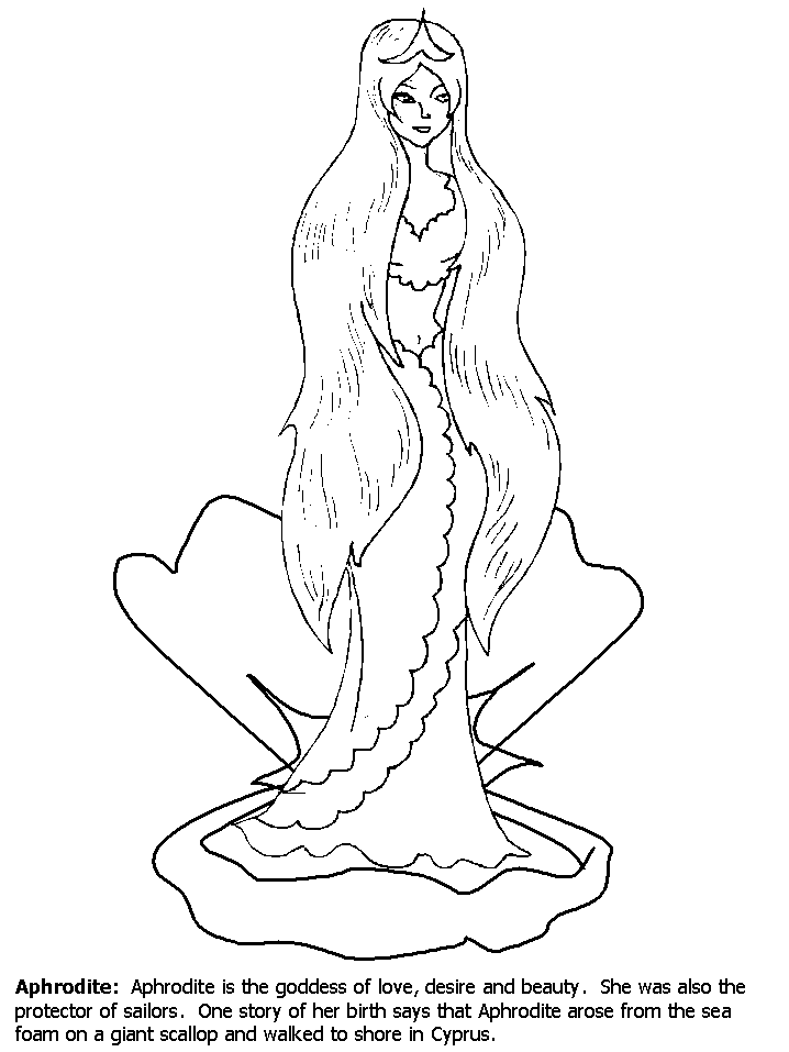 Greek nymph Colouring Pages