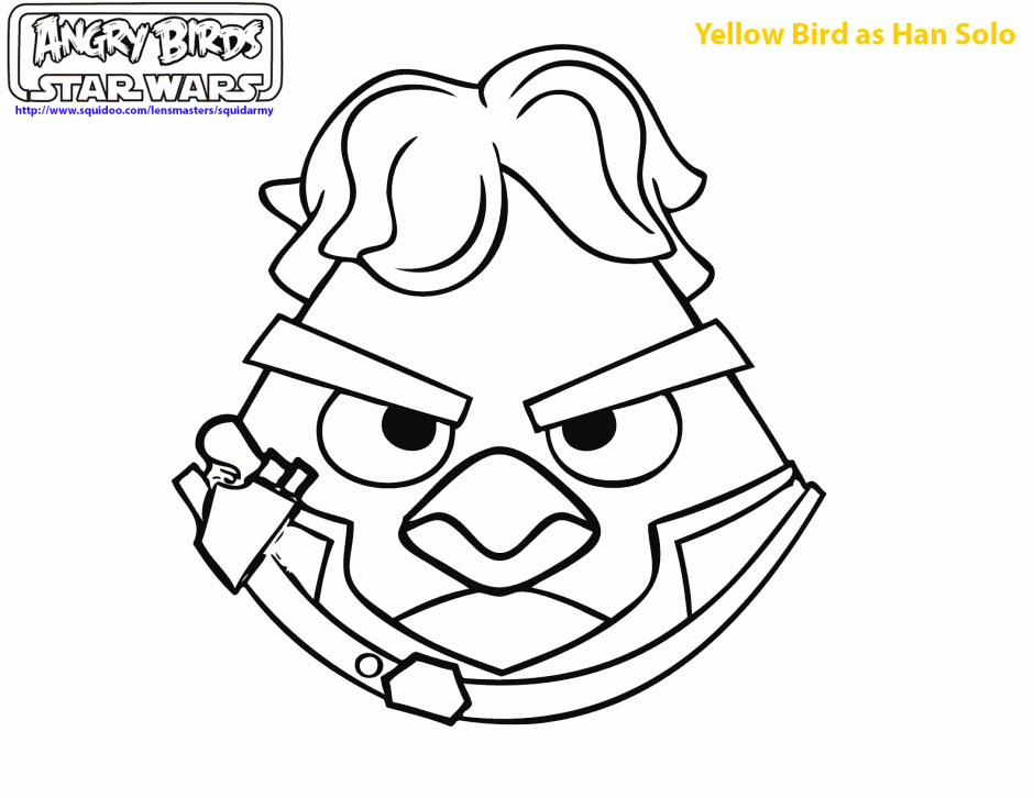 Angry Birds Star Wars Coloring Pages Han Solo Id 36558 273660 Han 