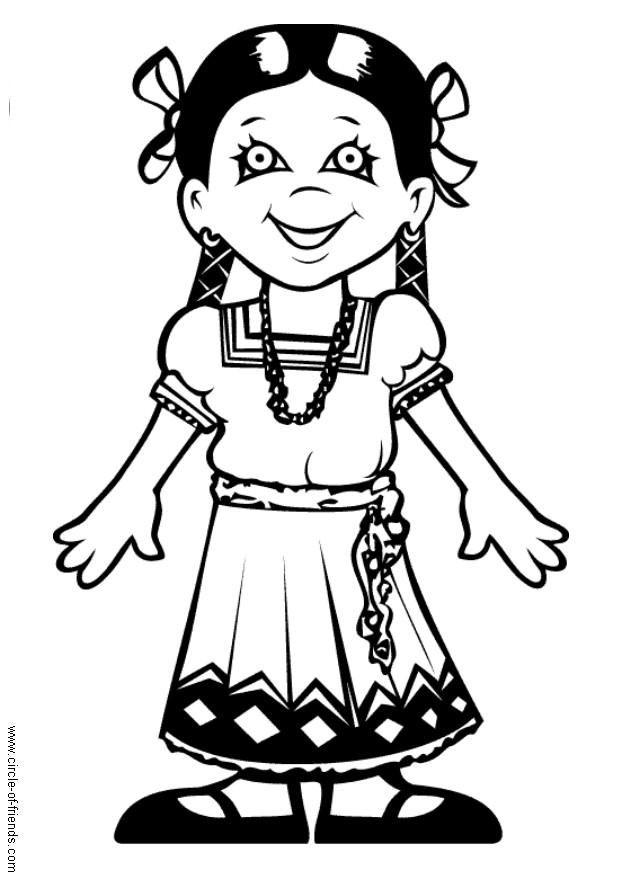 Coloring page Maria from Mexico - img 21871.