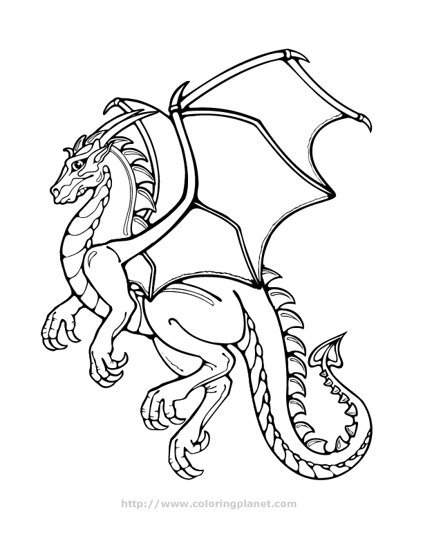 Click here to print dragon coloring page | Free coloring pages