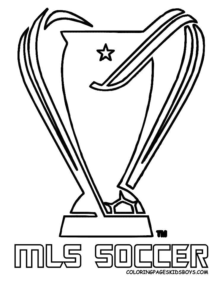 MLS Trophy Soccer Coloring Sheets | Football Wallpaper