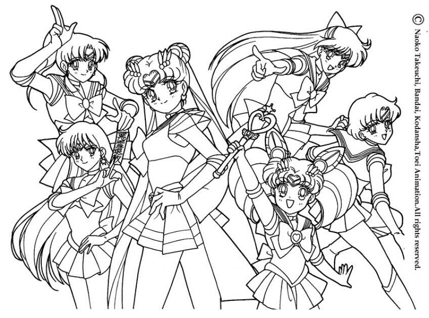 sailor moon coloring pages  sailor warriors  coloring home