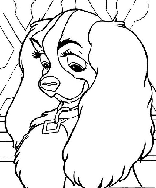 Lady and the Tramp | Free Printable Coloring Pages 