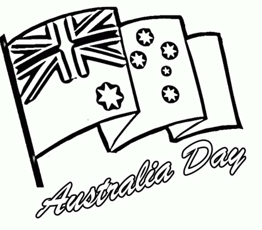 Australia Flag Coloring Page Coloring Home