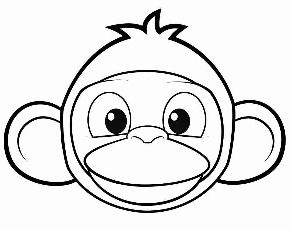 Best Monkey Face Coloring Page - deColoring