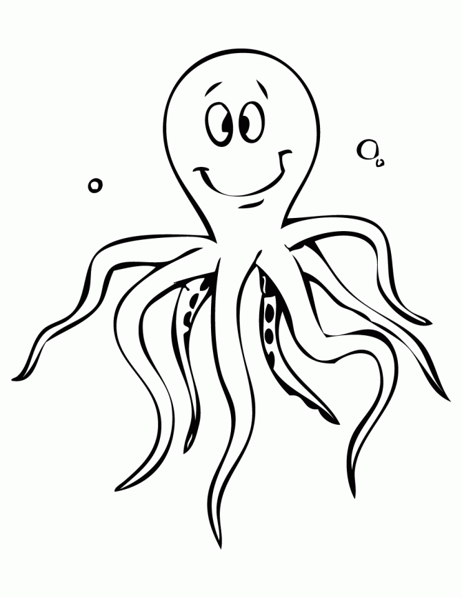 Printable Octopus Coloring Pages - Kids Colouring Pages
