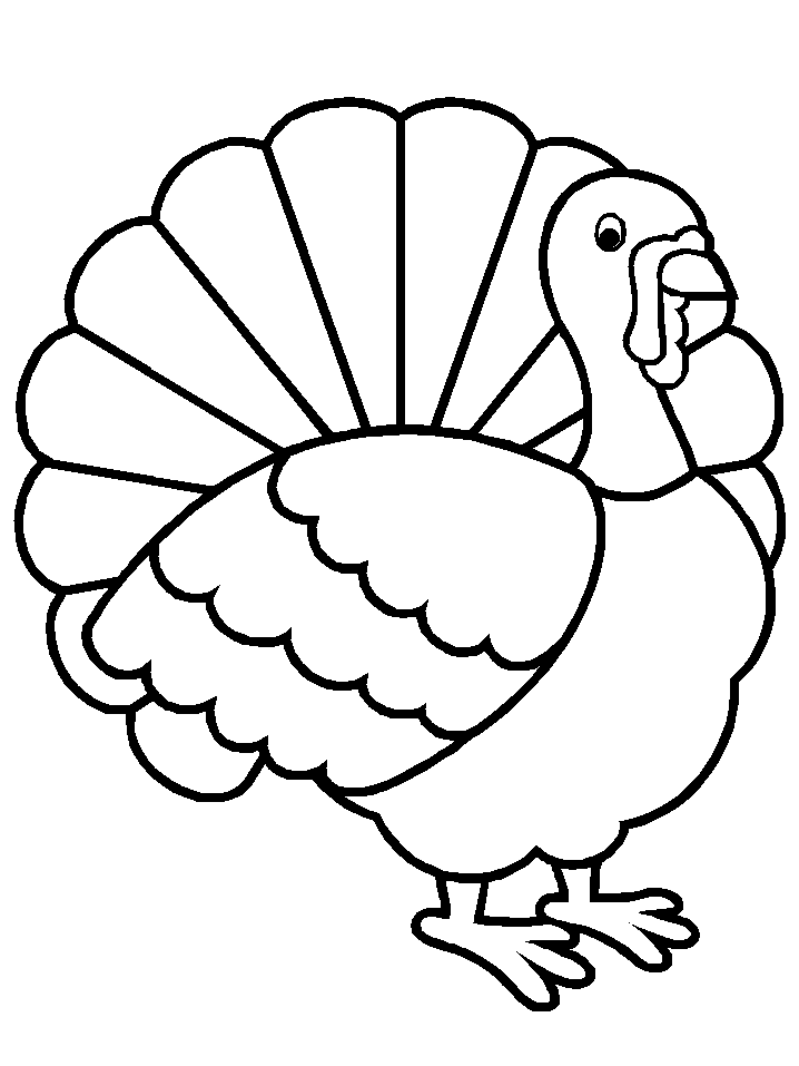 Cartoon Turkey Coloring Pages 6 | Free Printable Coloring Pages