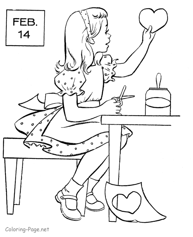 Valentine coloring page - Heart | Valentine's Day