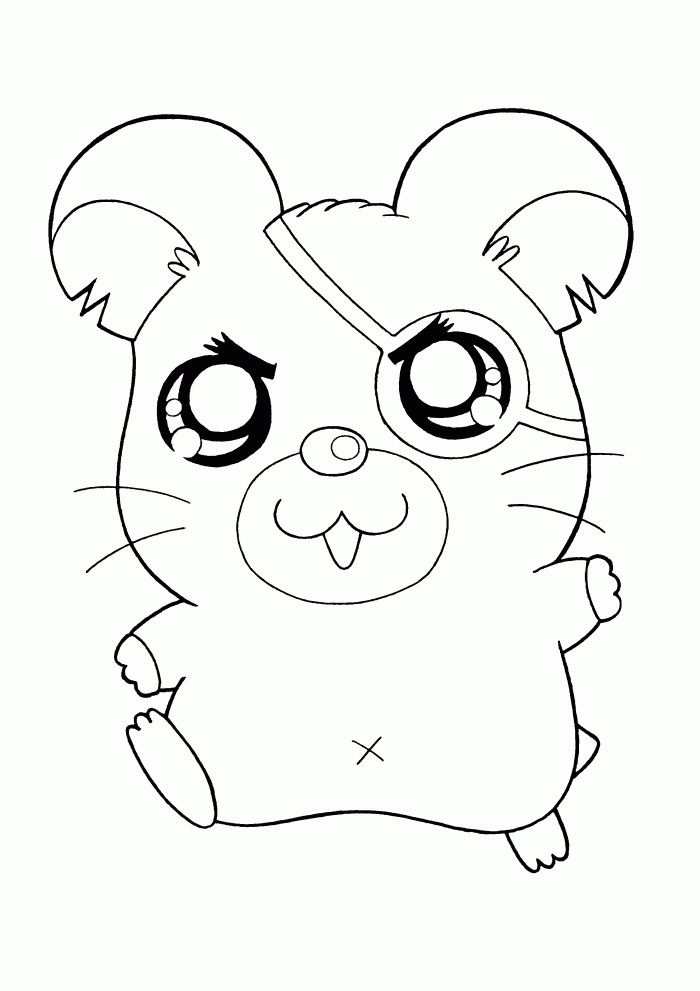 Cute Hamster Coloring Page | Kids Coloring Page
