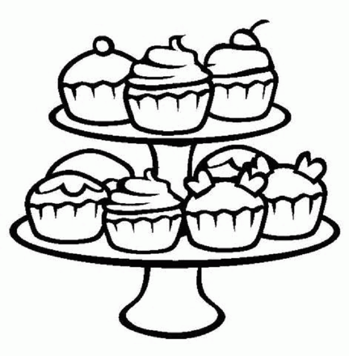 Coloring Pages Cupcake Printables - Coloring Home