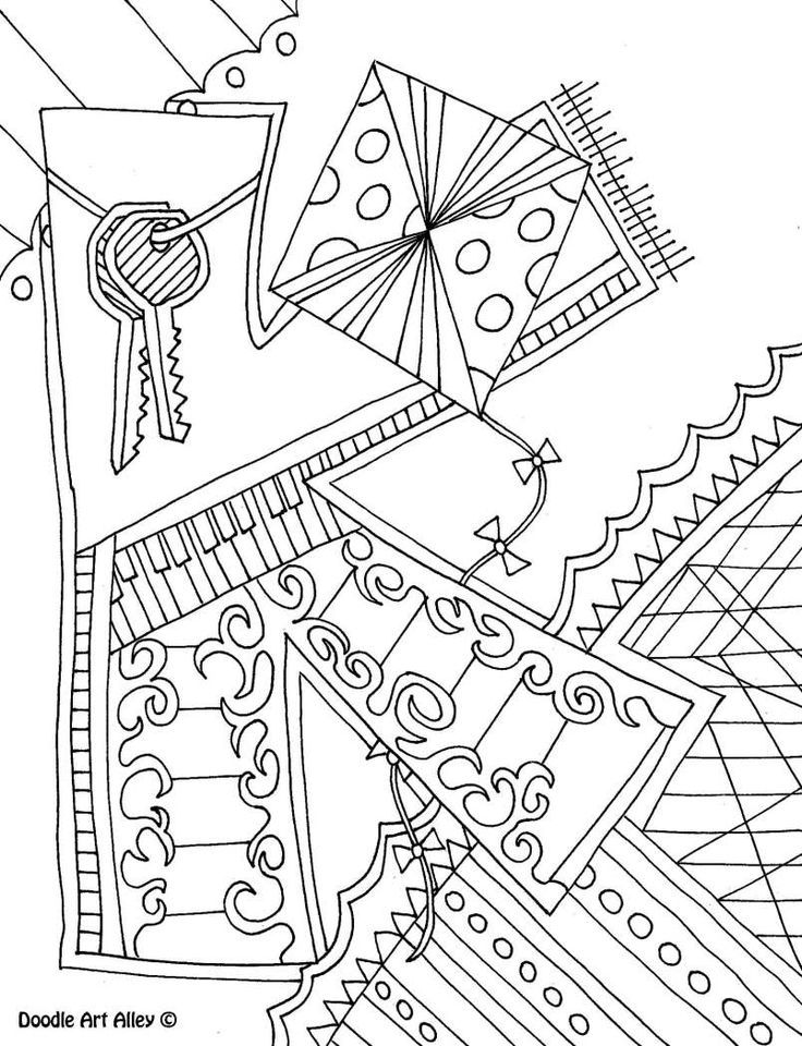 Letter Coloring Pages Doodle Art Alley | Crafties