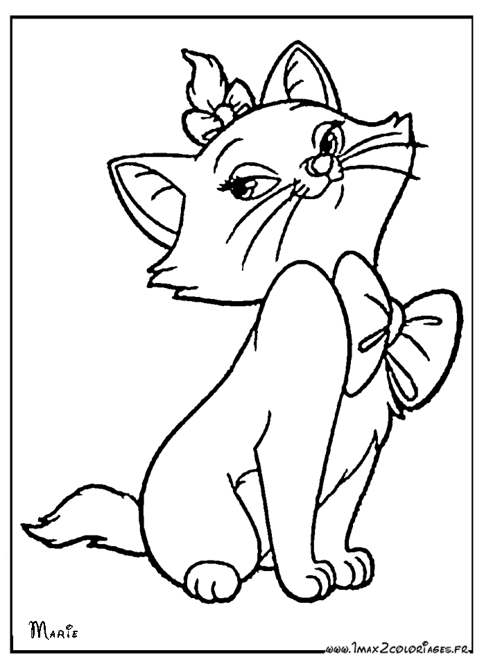 marie the aristo cat Colouring Pages