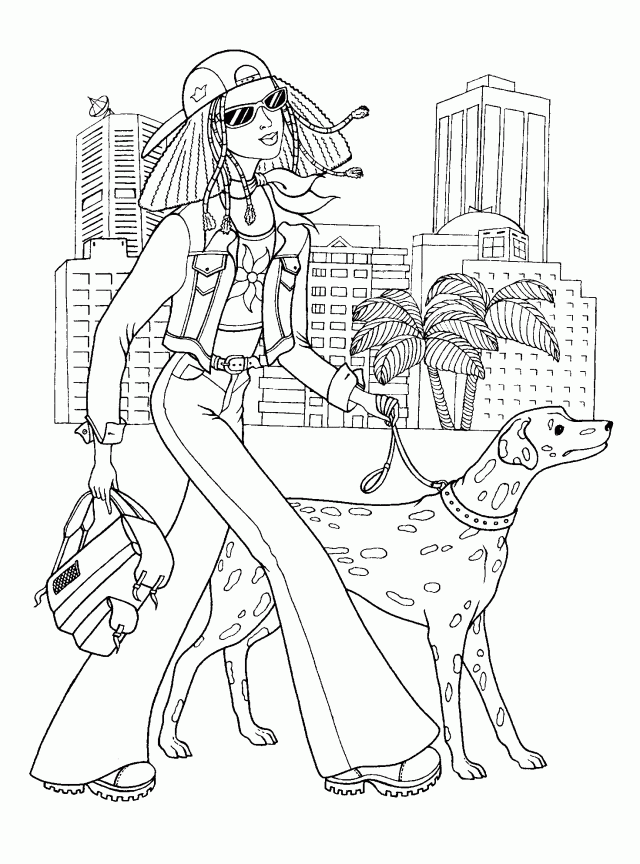 Barbie And Horse Coloring Pages For Girls Coloring Pages For Kids 