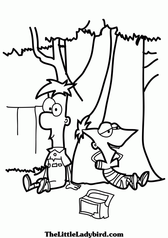 Phineas And Ferb Coloring Pages Coloring Page Of Phineas And Ferb 