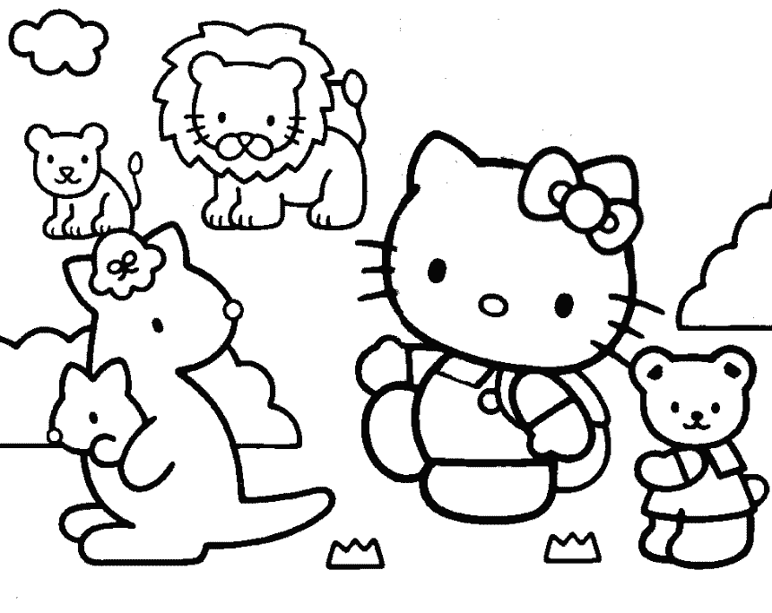 Printable Hello Kitty And Friends Coloring Pages