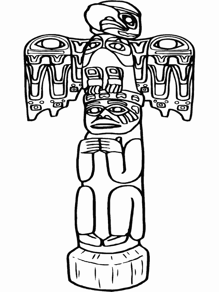 Printable Native6 People Coloring Pages