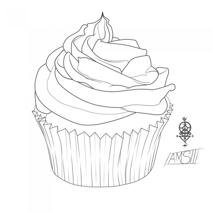 Cupcake Coloring Page | 99coloring.com