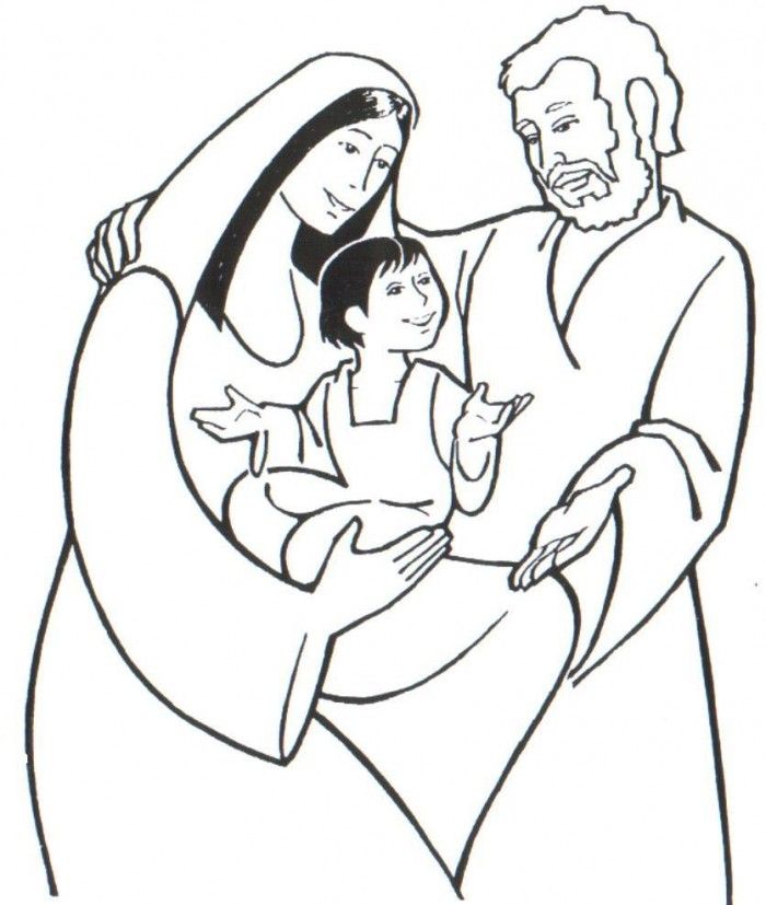 Holy Family Coloring Pages For Kids