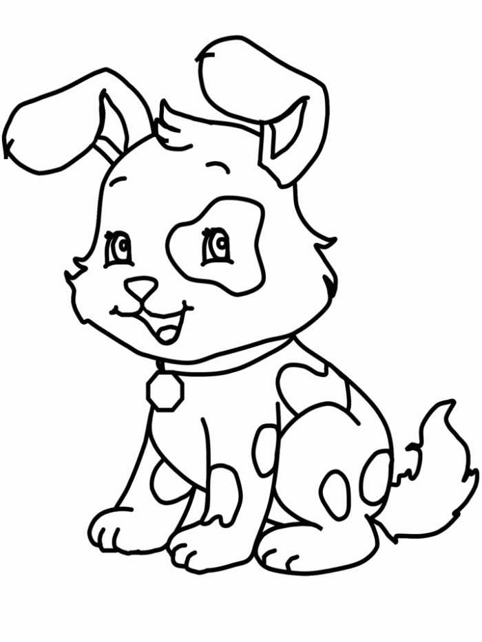 Cute Dalmatian Puppy Coloring Page | Kids Coloring Page